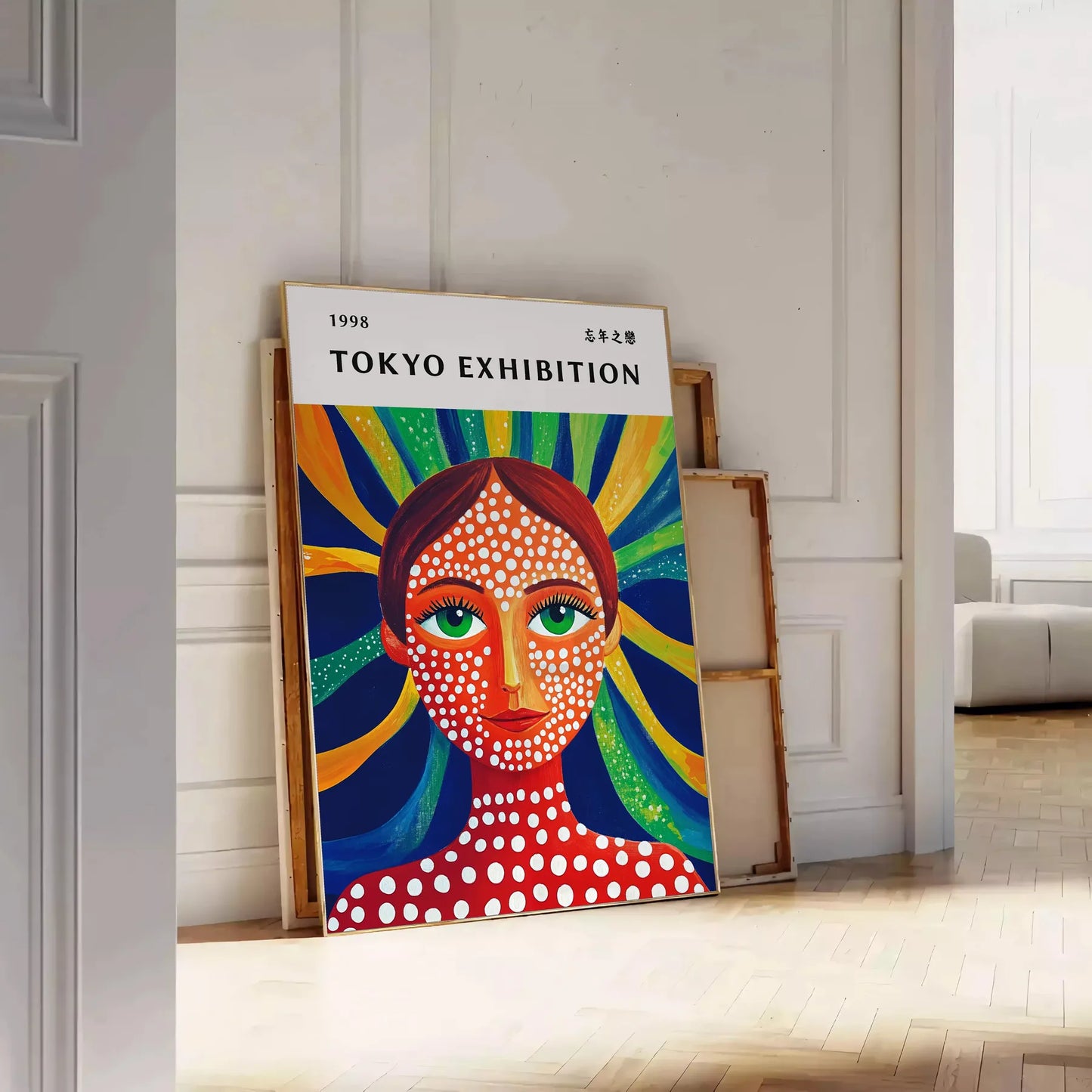 captivating world Woman Yayoi Kusama 8 stunning red blue poster art enthusiasts modern decor lovers piece essence creativity space versatile display