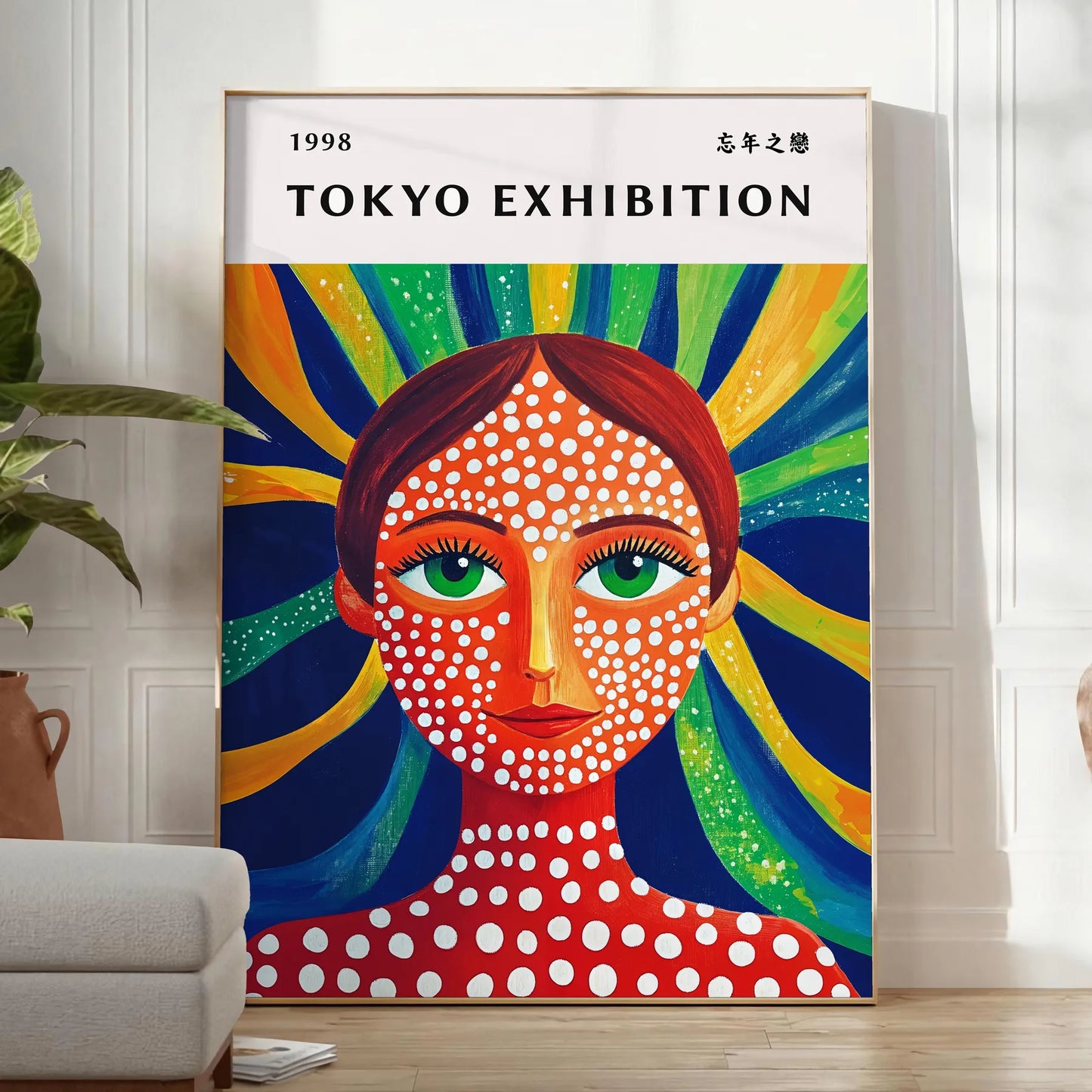 captivating world Woman Yayoi Kusama 8 stunning red blue poster art enthusiasts modern decor lovers piece essence creativity space versatile display