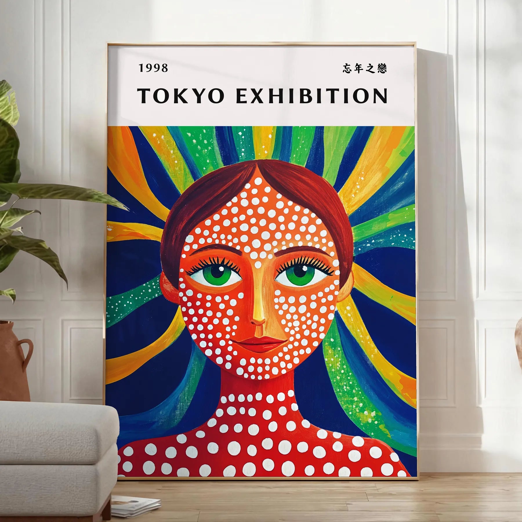 captivating world Woman Yayoi Kusama 8 stunning red blue poster art enthusiasts modern decor lovers piece essence creativity space versatile display