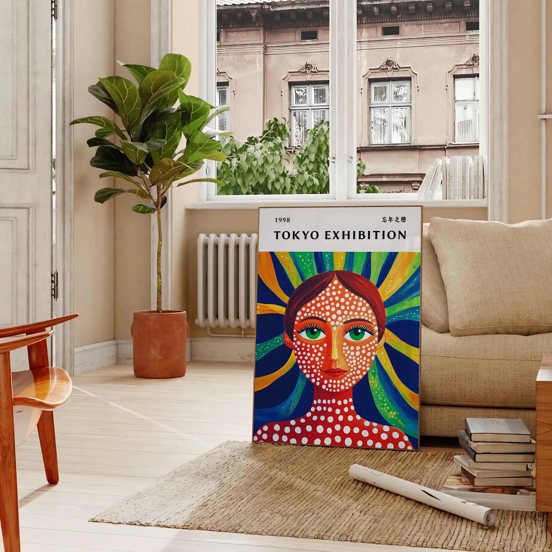 captivating world Woman Yayoi Kusama 8 stunning red blue poster art enthusiasts modern decor lovers piece essence creativity space versatile display